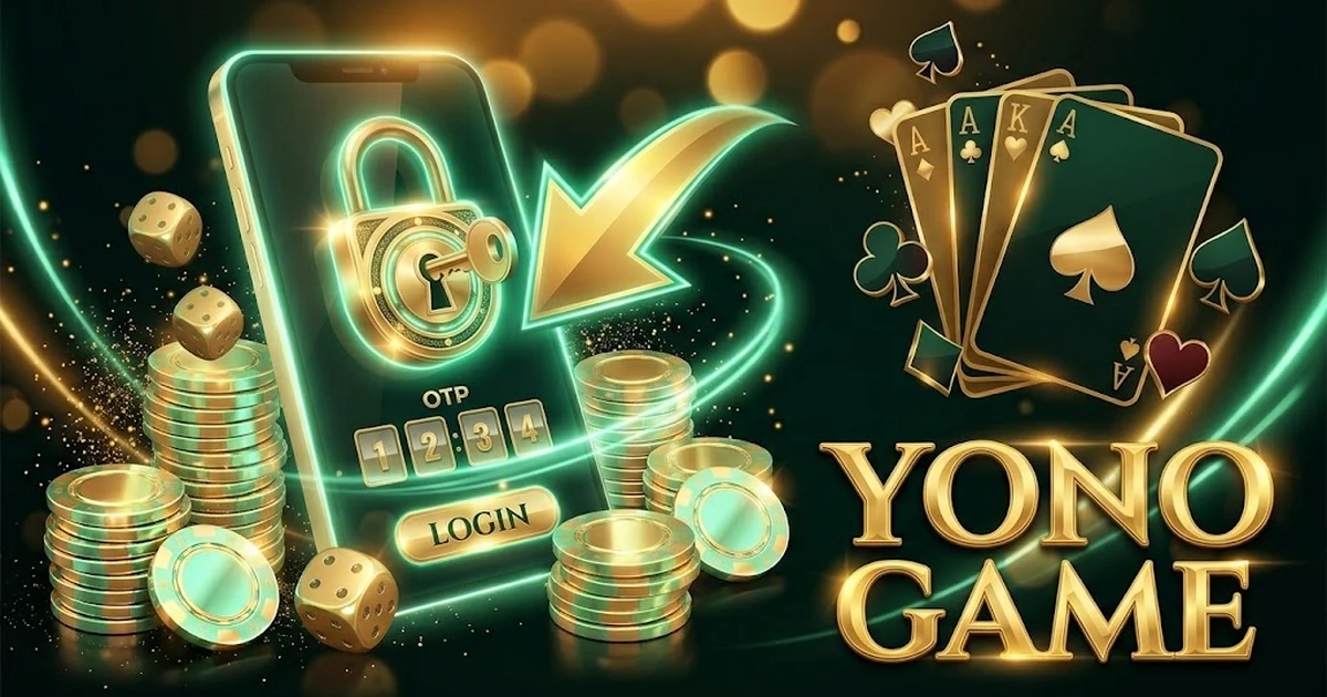Yono Game login and register screen illustration